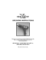Earlex HEAT GUN KIT HG 1600K Operating Instructions Manual preview