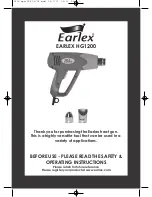 Preview for 1 page of Earlex HG1200 Safety And Operating Instructions