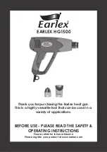Earlex HG1500 Operating Instructions preview