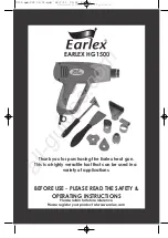 Earlex HG1500 Quick Start Manual предпросмотр