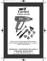 Earlex HG1500 Safety & Operating Instructions предпросмотр