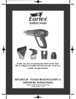 Preview for 1 page of Earlex HG20 Operating Instructions