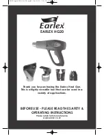 Предварительный просмотр 1 страницы Earlex HG20 Operating Instructions