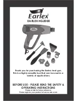 Preview for 1 page of Earlex HG2000 Operating Instructions