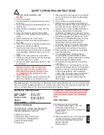 Preview for 2 page of Earlex HG2000 Operating Instructions