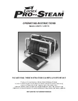 Earlex Pro-Steam LCS176 Operating Instructions Manual preview