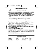 Preview for 2 page of Earlex SPRAY STATION PRO HV 5000 Operating Instructions Manual