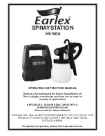 Earlex SPRAY SYSTEM HV 1900 Operating Instructions Manual preview