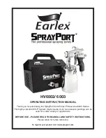 Earlex SprayPort Professional 6000 Series Operating Instructions Manual предпросмотр