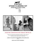 Earlex STEAM CLEANING SC125 Operating Instructions Manual предпросмотр