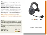 Eartec EVADE Series Quick Start Manual предпросмотр