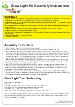 Preview for 4 page of earth worth Grow Light Kit Assembly Instructions