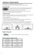 Preview for 8 page of Earthlite Apex Lift User Manual