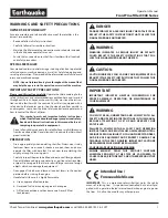 Preview for 3 page of EarthQuake 3365 Series Operator'S Manual Original Operating  Instructions