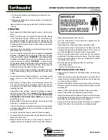 Preview for 4 page of EarthQuake 5055 6 HP Operating Instructions Manual