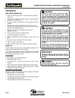 Preview for 8 page of EarthQuake 5055 6 HP Operating Instructions Manual