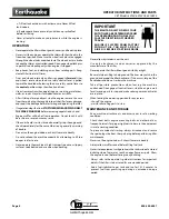 Preview for 4 page of EarthQuake 6015V Original Operating Instructions