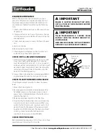 Preview for 17 page of EarthQuake 7040 Operator'S Manual