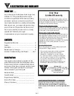 Preview for 2 page of EarthQuake 8900E Operator'S Manual