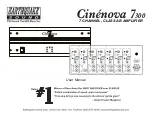 Предварительный просмотр 1 страницы EarthQuake Cinenova 7300 User Manual