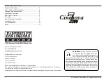 Предварительный просмотр 2 страницы EarthQuake Cinenova 7300 User Manual