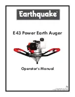 EarthQuake E43 earth auger powerhead Operator'S Manual preview