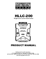 Предварительный просмотр 1 страницы EarthQuake HLLC-200 Product Manual