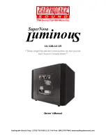 EarthQuake SuperNova Luminous LU-12 Owner'S Manual preview