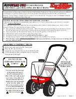 Предварительный просмотр 1 страницы EarthWay SPRAY-PRO S15 Assembly And Operating Instructions