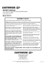 Предварительный просмотр 18 страницы EarthWise 2120-16 Owner'S Manual