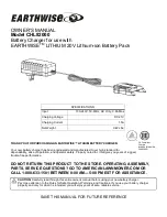 Предварительный просмотр 1 страницы EarthWise CHL82000 Owner'S Manual