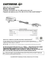 Предварительный просмотр 7 страницы EarthWise CHL82000 Owner'S Manual