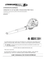 Предварительный просмотр 1 страницы EarthWise LB21018 Operator'S Manual