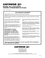 Preview for 30 page of EarthWise PW190002 Owner'S Manual