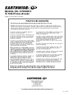 Предварительный просмотр 20 страницы EarthWise TC70065 Owner'S Manual