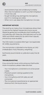 Preview for 3 page of Earthworks Audio M23 Quick Start Manual