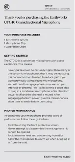 Preview for 2 page of Earthworks Audio QTC40 Manual