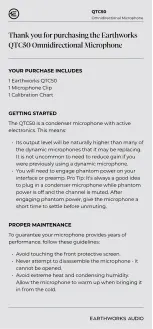 Preview for 2 page of Earthworks Audio QTC50 Manual