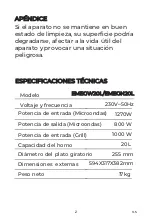 Предварительный просмотр 3 страницы EAS Electric EMEGW20L Instruction Manual