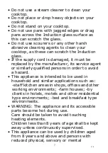 Preview for 41 page of EAS Electric EMIH900-FX Instruction Manual