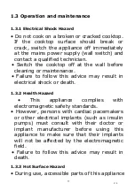 Preview for 42 page of EAS Electric EMIH900FL Instruction Manual