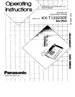 Предварительный просмотр 1 страницы EASA-PHONE KX-T123230E Operating Instructions Manual