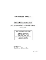 East Coast Datacom Nx8- Dual Composite MUX High-Speed 16-Port TDM... Operation Manual preview