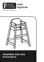 EAST COAST Cafe Highchair Assembly And Care Instructions preview