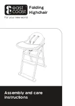 EAST COAST Folding Highchair Assembly And Care Instructions preview