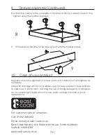 Preview for 8 page of EAST COAST Kensington Sleigh Instructions Manual