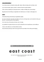 Preview for 16 page of EAST COAST Monaco Wardrobe Manual