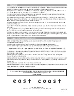 Preview for 4 page of EAST COAST MORSTON User Manual