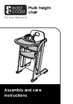 Preview for 1 page of EAST COAST Multi-height chair Assembly And Care Instructions