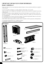 Preview for 2 page of EAST COAST VIENNA Assembly And Care Instructions